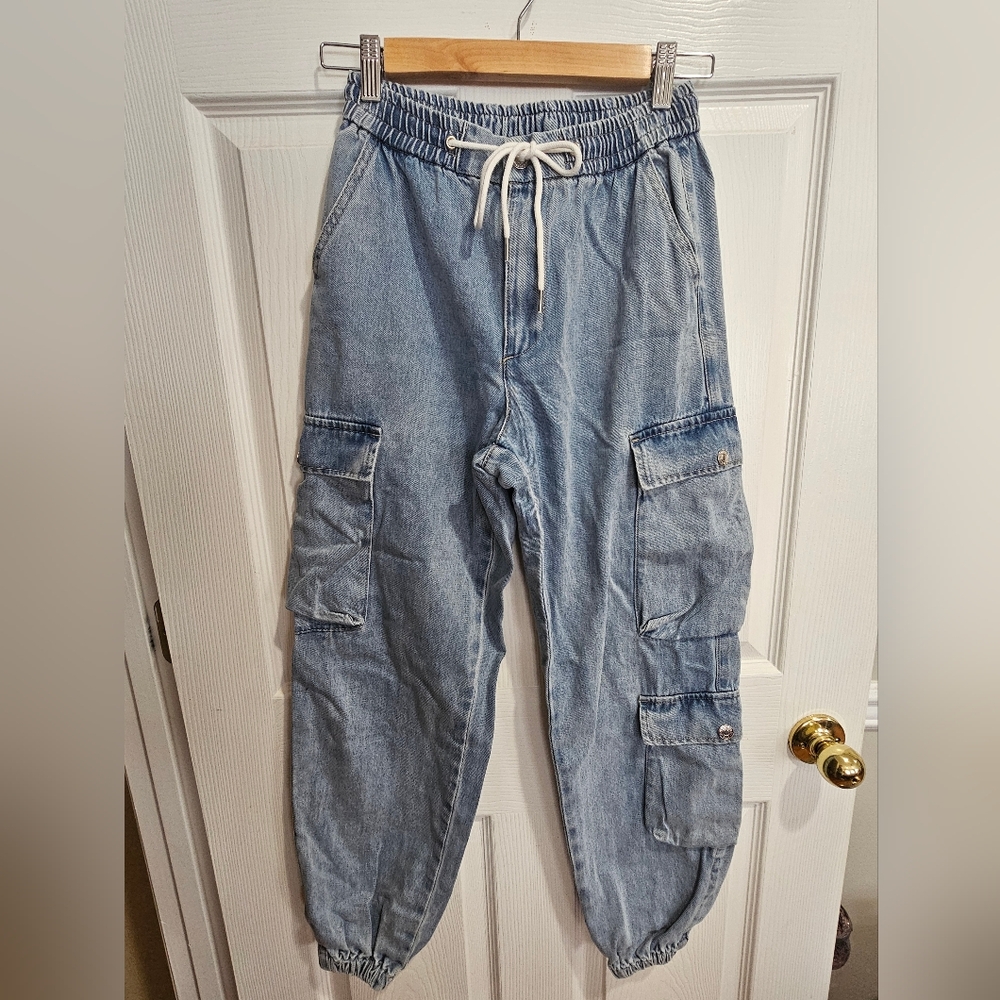 Denim Cargo Pants